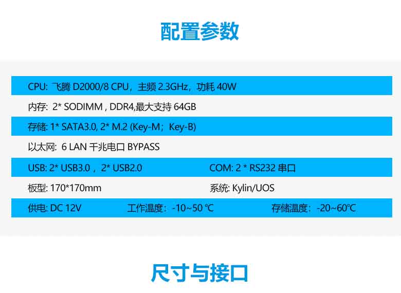 飛騰D2000網絡安全主板N201F-D(圖2)